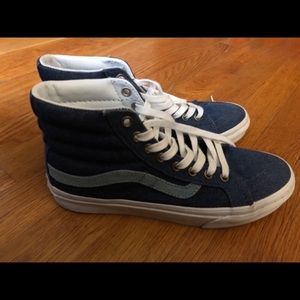 Vans Sk8 hi high top denim size 7